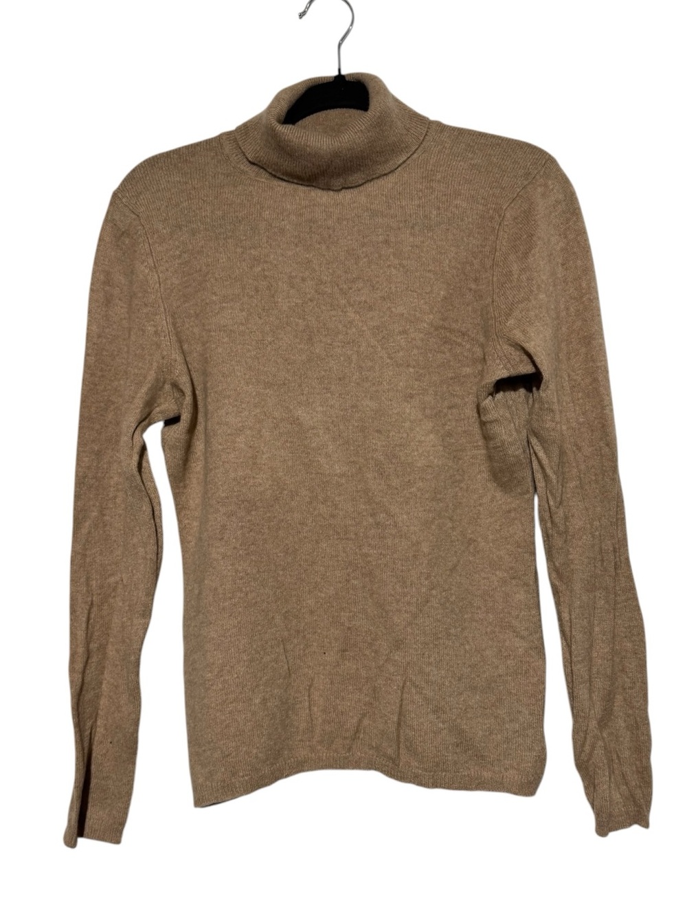 Charter Club 100% Cashmere Turtleneck Sweater Size Large Quiet Luxury Tan Camel